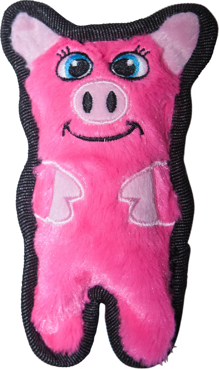 Outward Hound Durablez Minis Pig Tough Squeaky Dog Plush Toy, Pink, X-Small