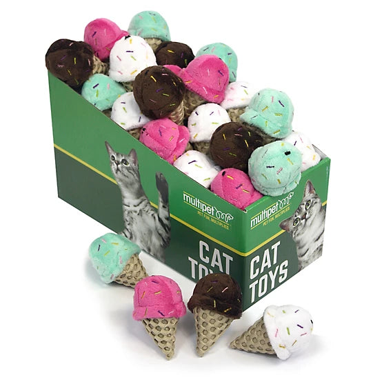 Multipet Ice Cream Cone Cat Toys