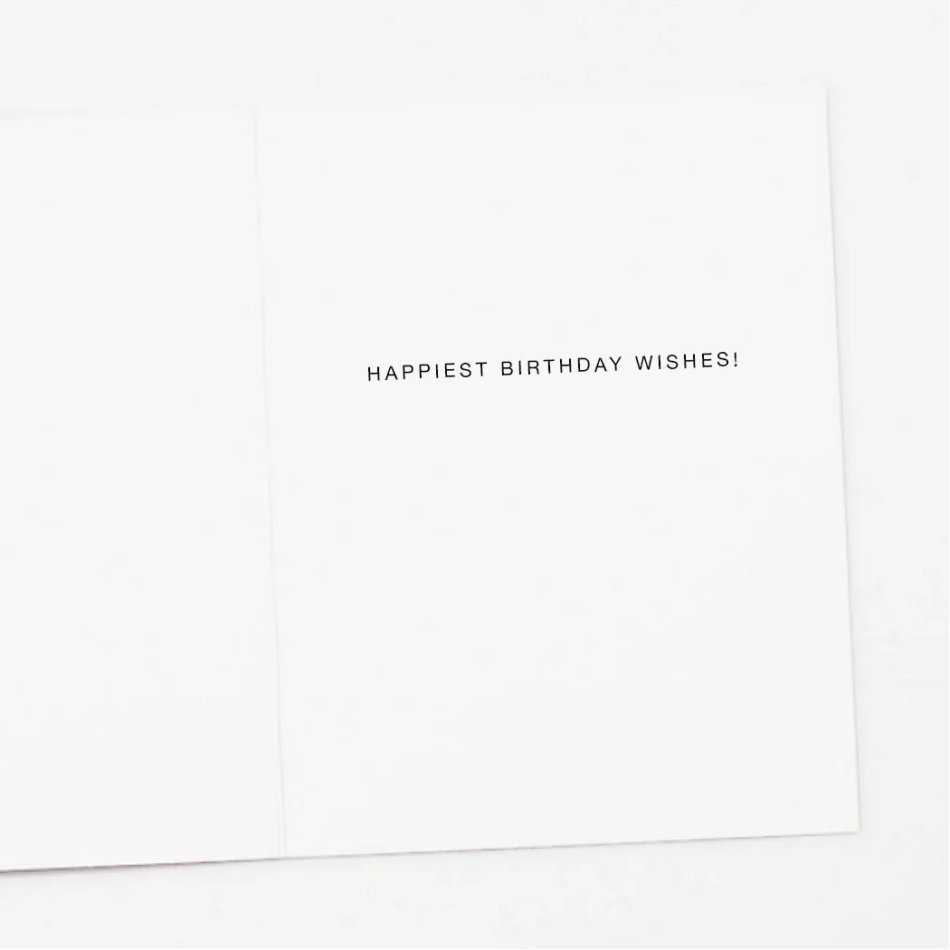 Frenchie + Blue Balloon Birthday Card