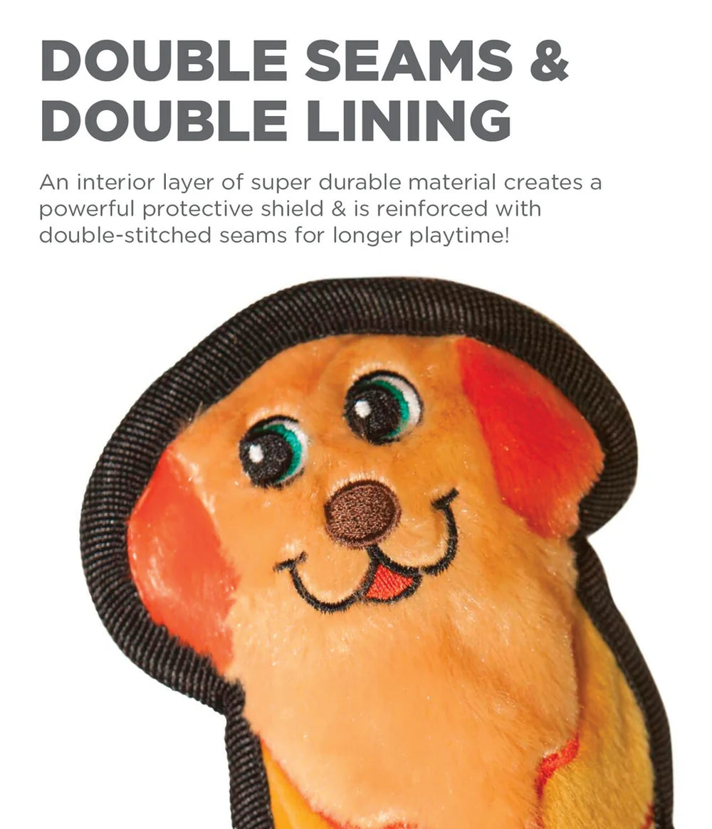 Outward Hound Durablez Tough Plush Dog Toy, Orange, X-Small