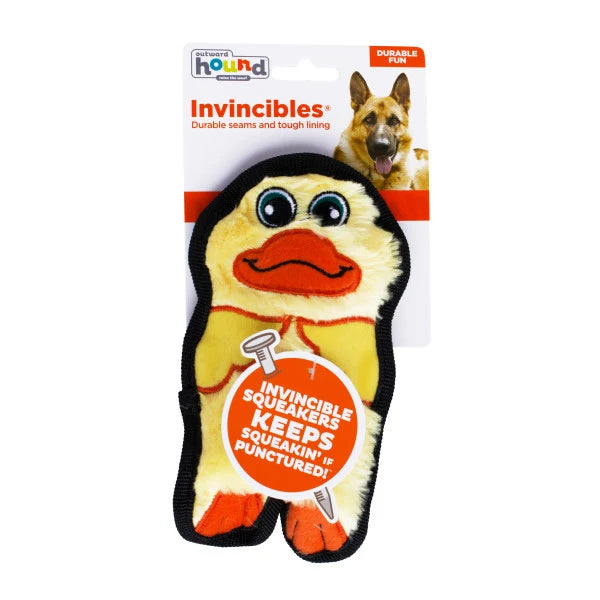 Outward Hound Durablez Minis Duck Tough Squeaky Dog Plush Toy, Yellow, X-Small