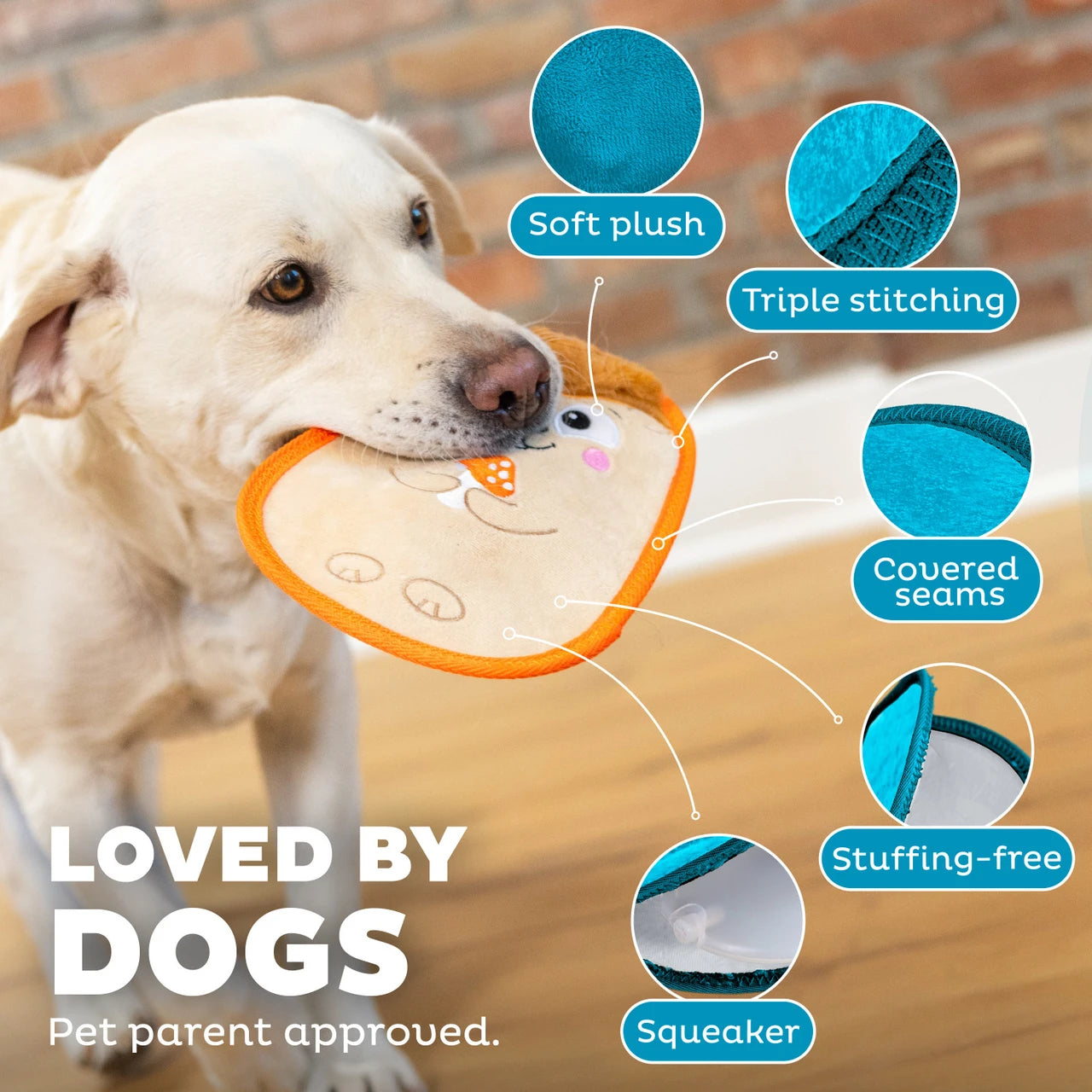 Tough Skinz Durable Hedgie Dog Toy - Medium