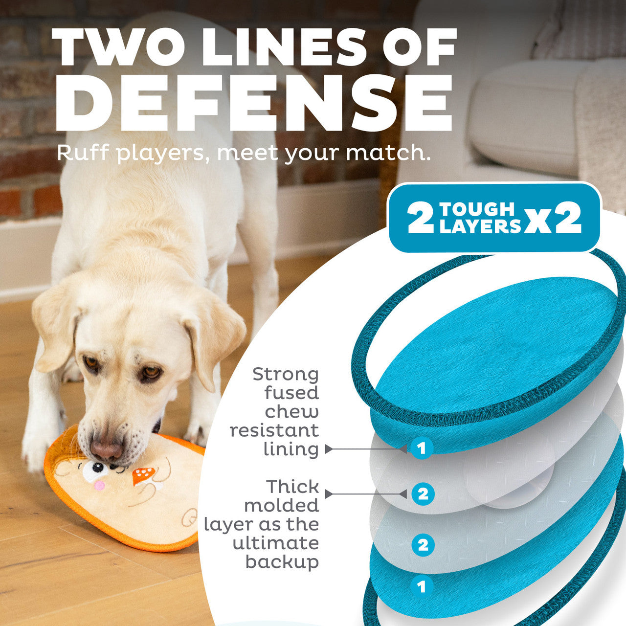 Tough Skinz Durable Hedgie Dog Toy - Medium