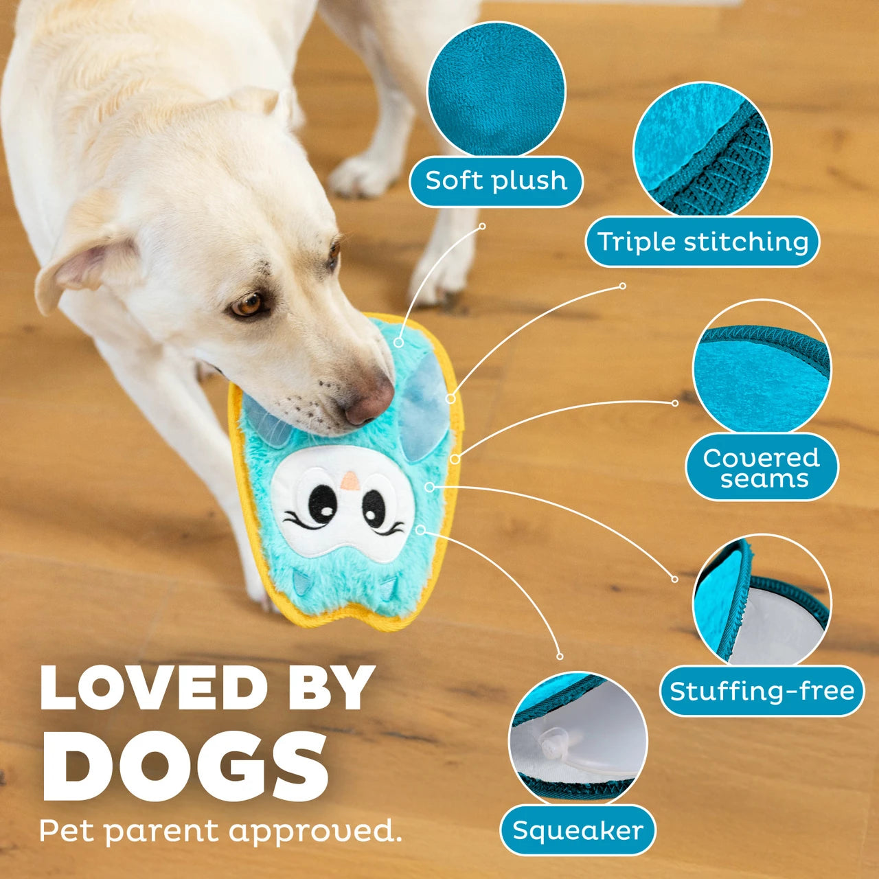 Tough Skinz Durable Owl Dog Toy - Medium