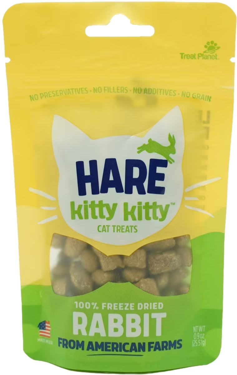 Hare Kitty Kitty Grain-Free Rabbit Freeze-Dried Cat Treats, 0.9-oz bag