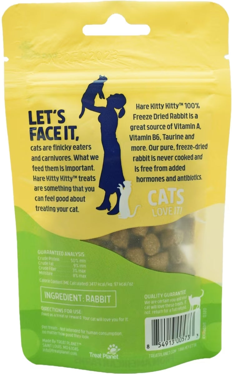 Hare Kitty Kitty Grain-Free Rabbit Freeze-Dried Cat Treats, 0.9-oz bag