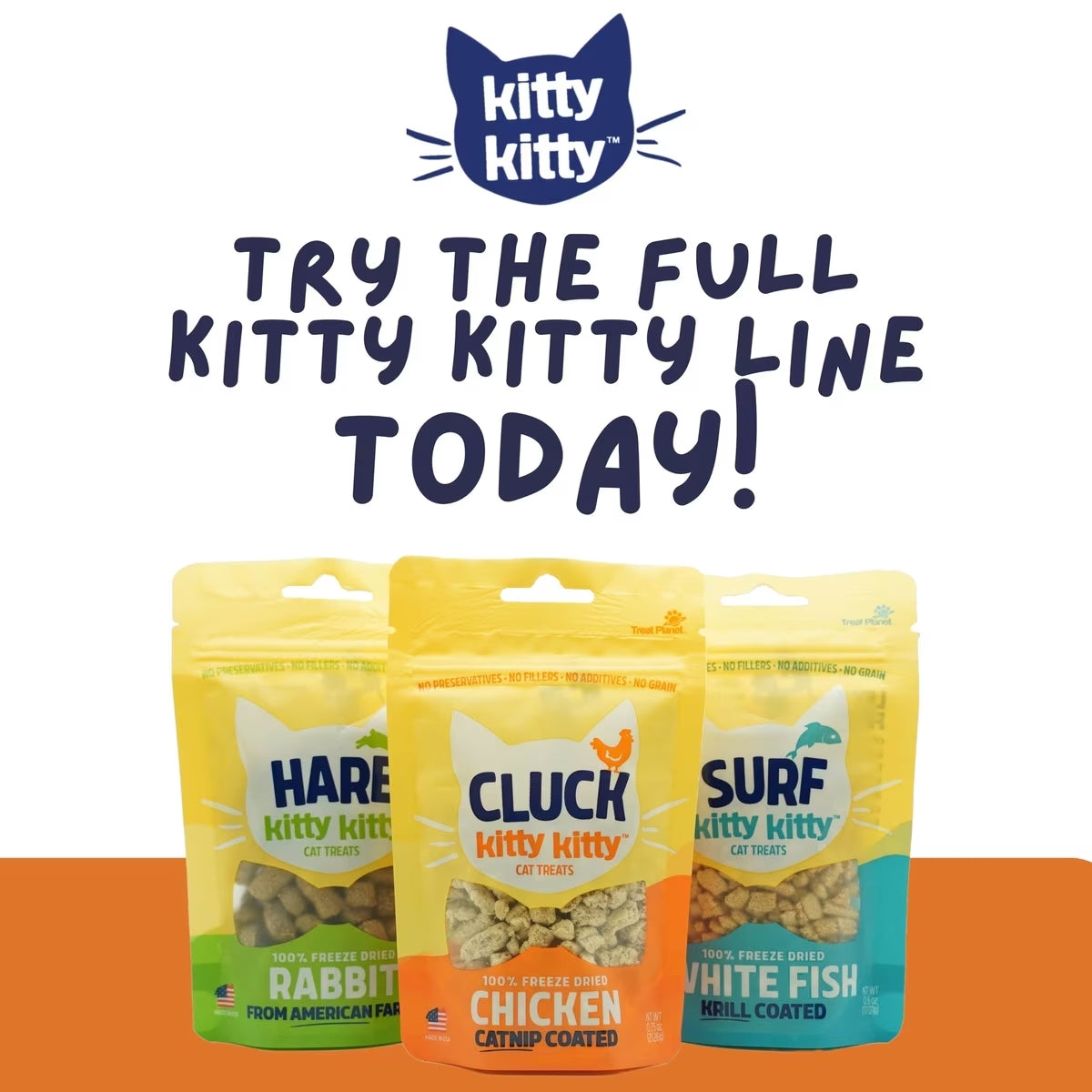 Cluck Kitty Kitty Catnip Coated Chicken Grain-Free Freeze-Dried Cat Treats, 0.75-oz bag