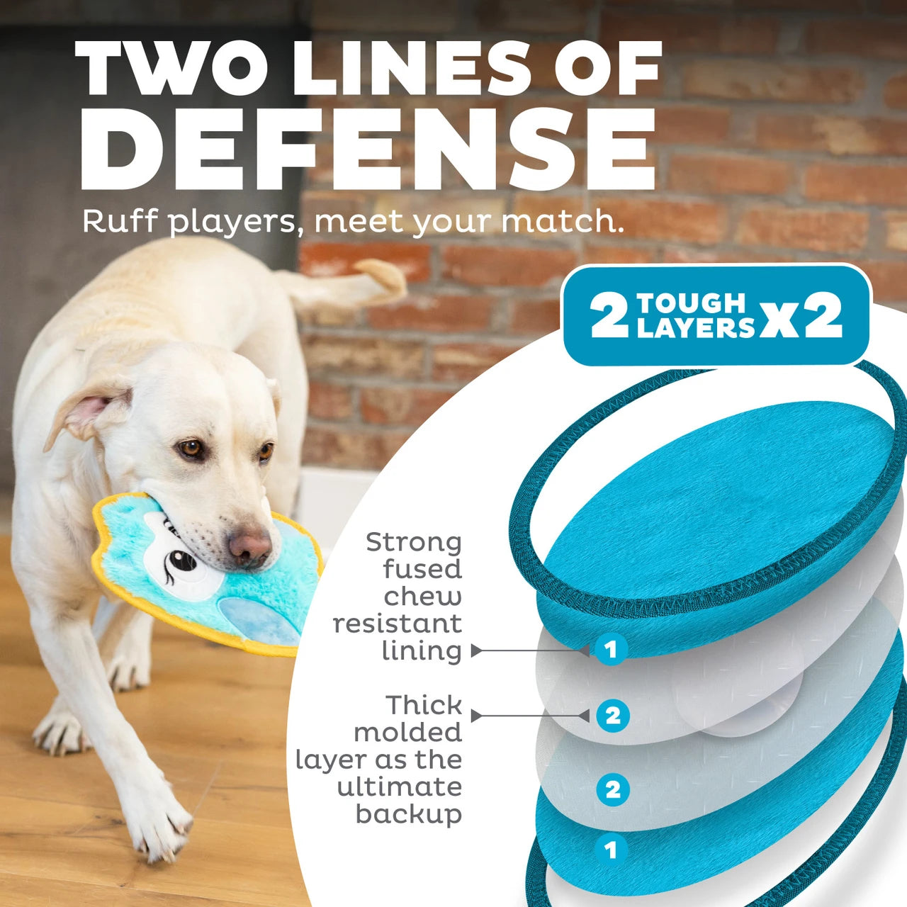 Tough Skinz Durable Owl Dog Toy - Medium