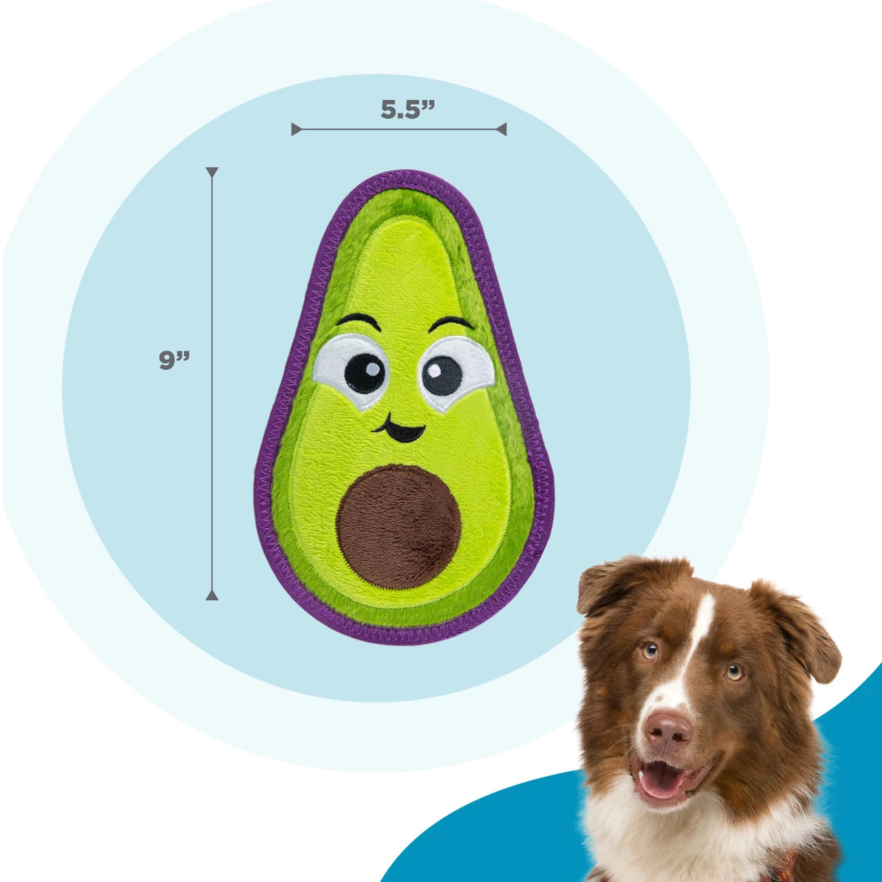 Tough Skinz Durable Avocado Dog Toy - Medium