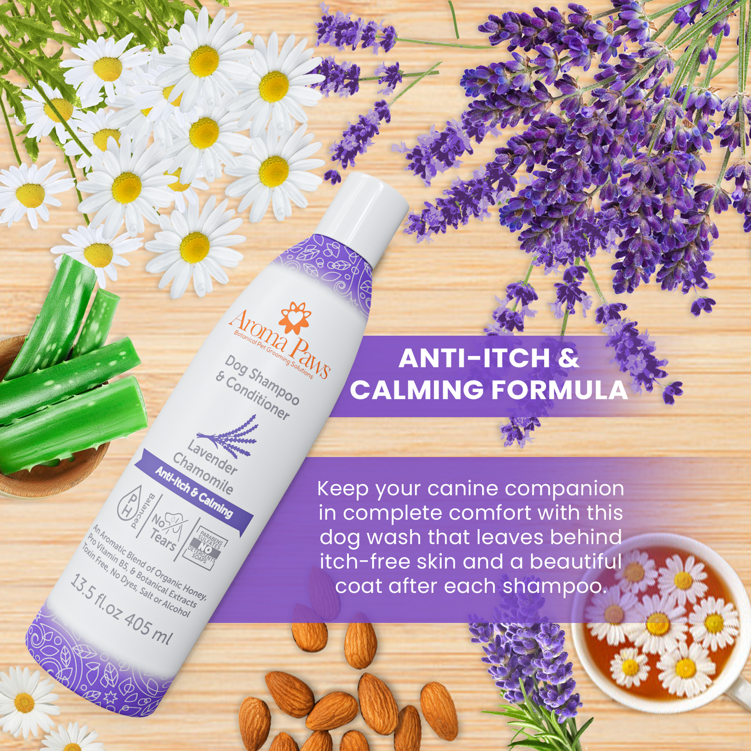 Champú y acondicionador de manzanilla lavanda 13.5 oz