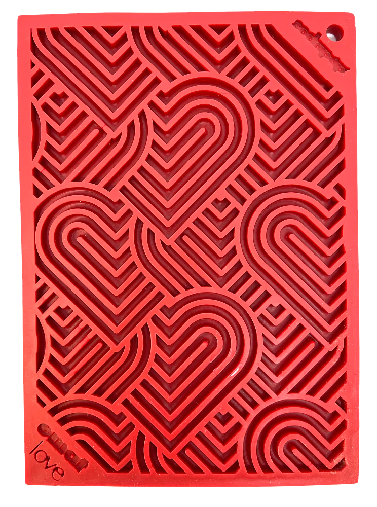 Lick Mat "Love" Diseño de corazón 