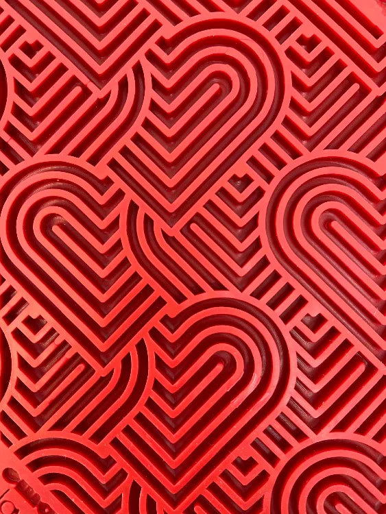 Lick Mat "Love" Diseño de corazón 