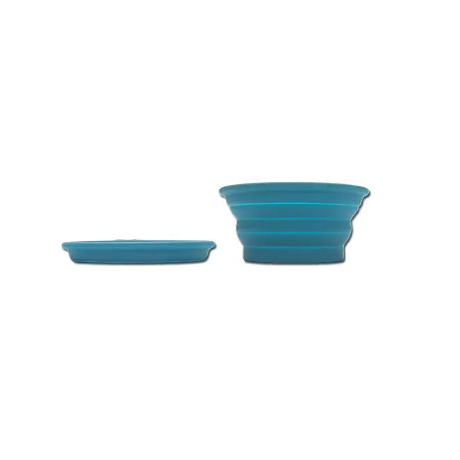 Cuenco plegable de silicona Messy Mutts - Azul